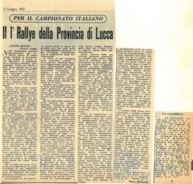 1957 I° Rally di Lucca C
